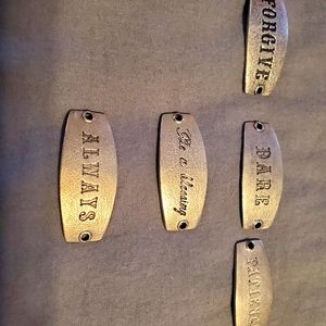 Lot of 5 Silver Lenny and Eva Sentiment Plates